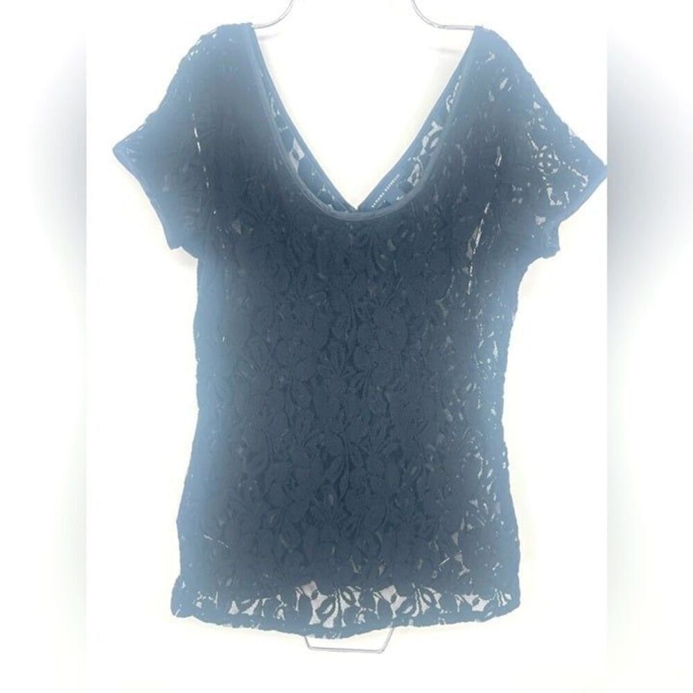 Banana‎ republic women's lace, black shirt, size medium